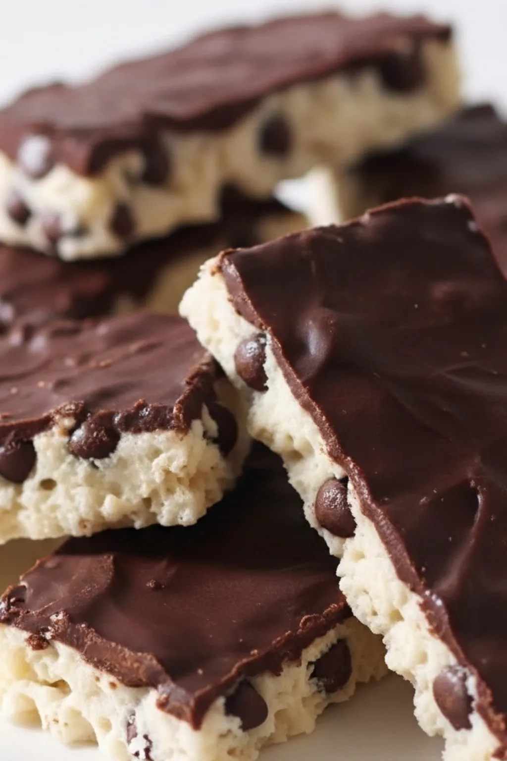 stacked protein yogurt bark pieces on a plate, quick weeknight sheet-pan dessert