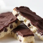 Chocolate Chip Protein Yogurt Bark on a sheet pan — 10-minute, high-protein, ¼-inch thick