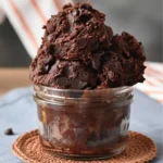 flour-free, egg-free edible brownie batter, safe to eat raw