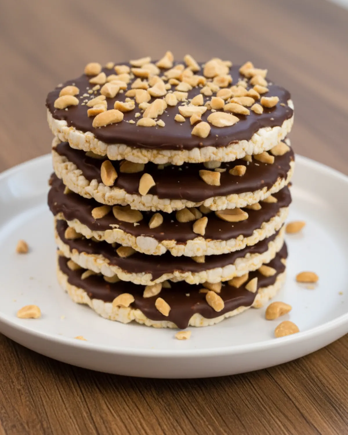 Home page 8 mini chocolate rice cakes with nut butter and dark chocolate (no-bake, 10 minutes)