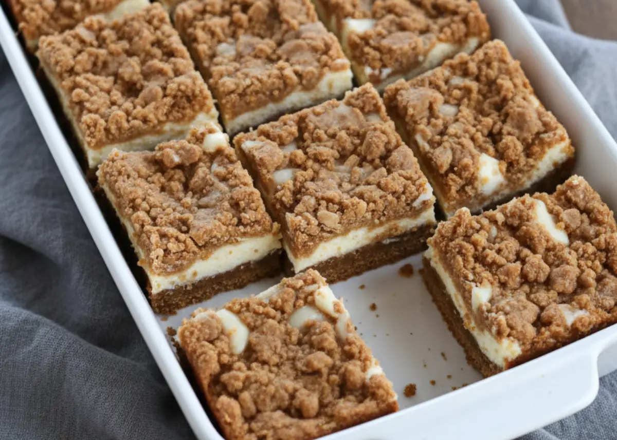 Thanksgiving dessert board featuring gingerbread cheesecake bars, cookies, and mugs of coffee