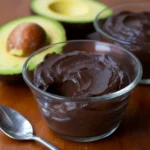 Creamy chocolate avocado mousse texture