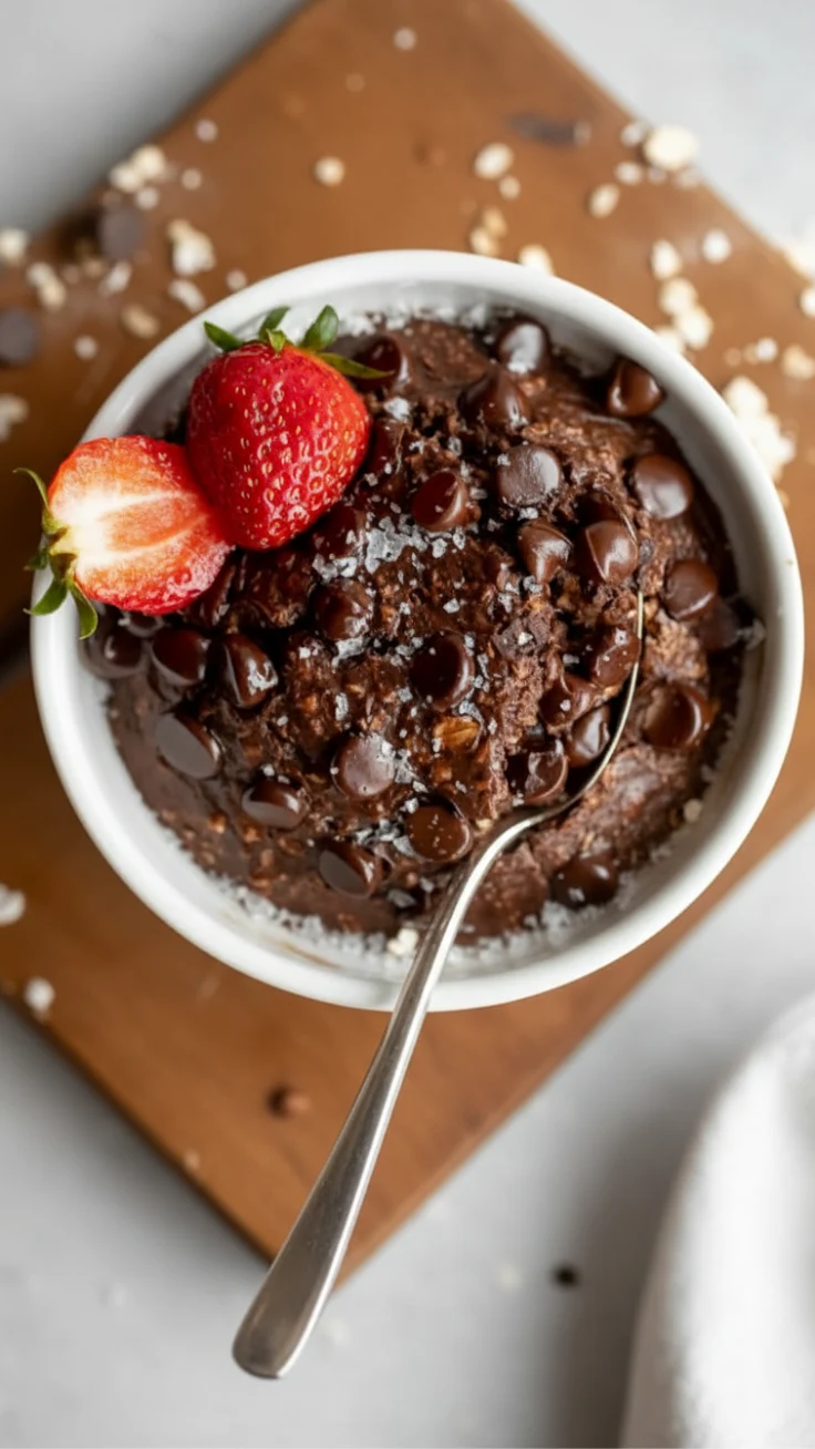 creamy chocolate protein oats