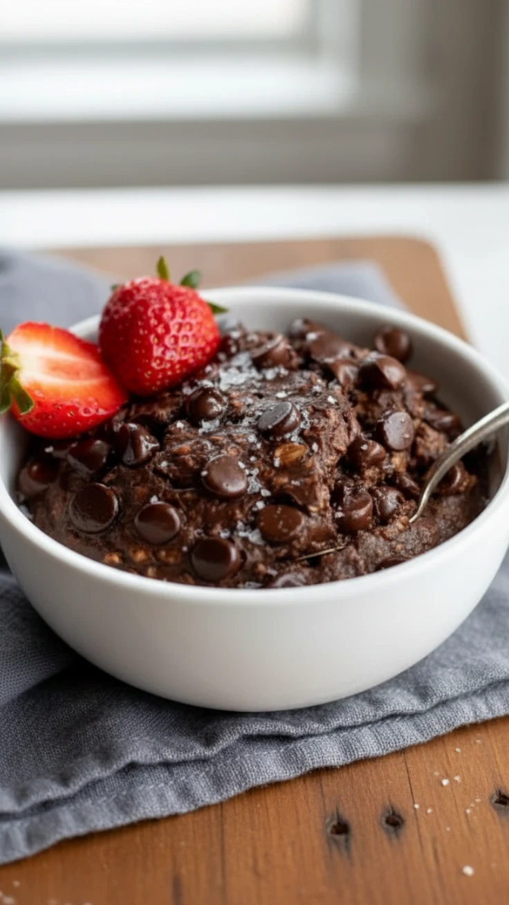 serving chocolate protein oatmeal