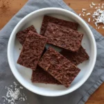 Chocolate coconut energy square bite