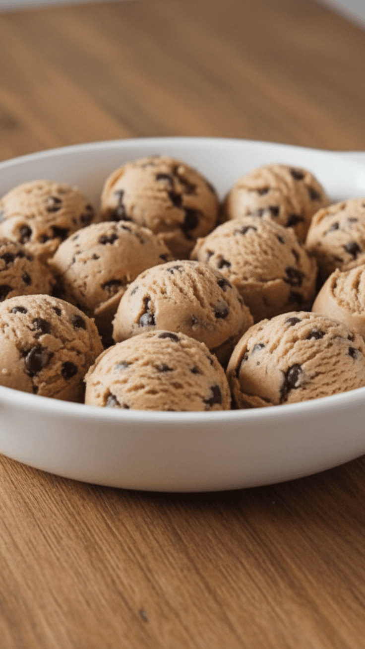 Serving Plate Cookie Dough Bites Plate of cookie dough bites ready for serving