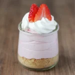 spoonful of strawberry cheesecake cup