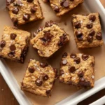 Peanut Butter Banana Breakfast Bars (Healthy & Soft) 2 Close-up of soft peanut butter banana breakfast bar