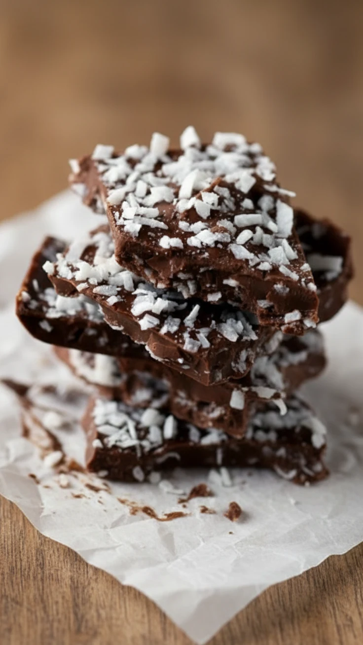 3 Ingredient Chocolate Coconut Bark 3 ingredient chocolate coconut bark broken into pieces