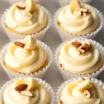 Close-up of creamy banana almond dessert texture