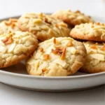 3 Ingredient Banana Coconut Cookies 2 healthy banana coconut cookies stacked