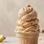 3 Ingredient Banana Peanut Butter Ice Cream (Healthy & Creamy) 2 creamy banana peanut butter ice cream close up