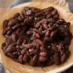 3 Ingredient Chocolate Almond Clusters 2 no bake chocolate almond clusters close up