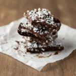 3 Ingredient Chocolate Coconut Bark 2 close up of chocolate coconut bark texture