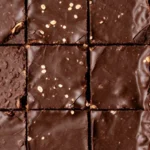 chocolate oat fudge squares featured