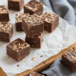 dairy free coconut chocolate fudge squares