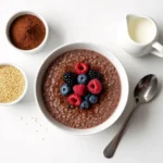 Creamy chocolate millet porridge texture