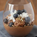 High Protein Chocolate Ricotta Cups 2 Creamy chocolate ricotta mousse texture