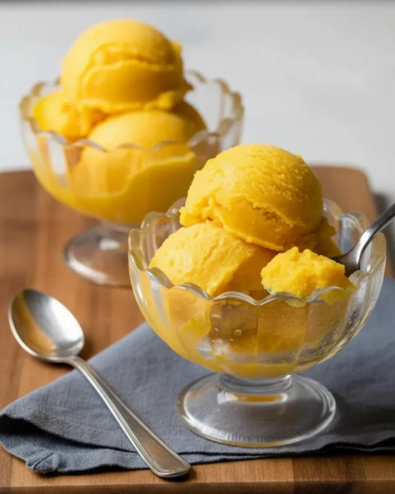 easy homemade mango sorbet