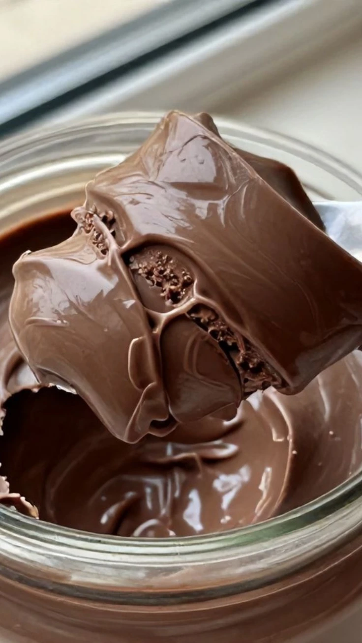 Greek yogurt chocolate dessert cups in glass jars