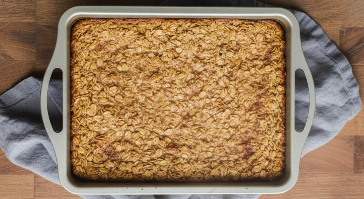 cinnamon oat batter cooked