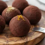 orange chocolate date truffles featured