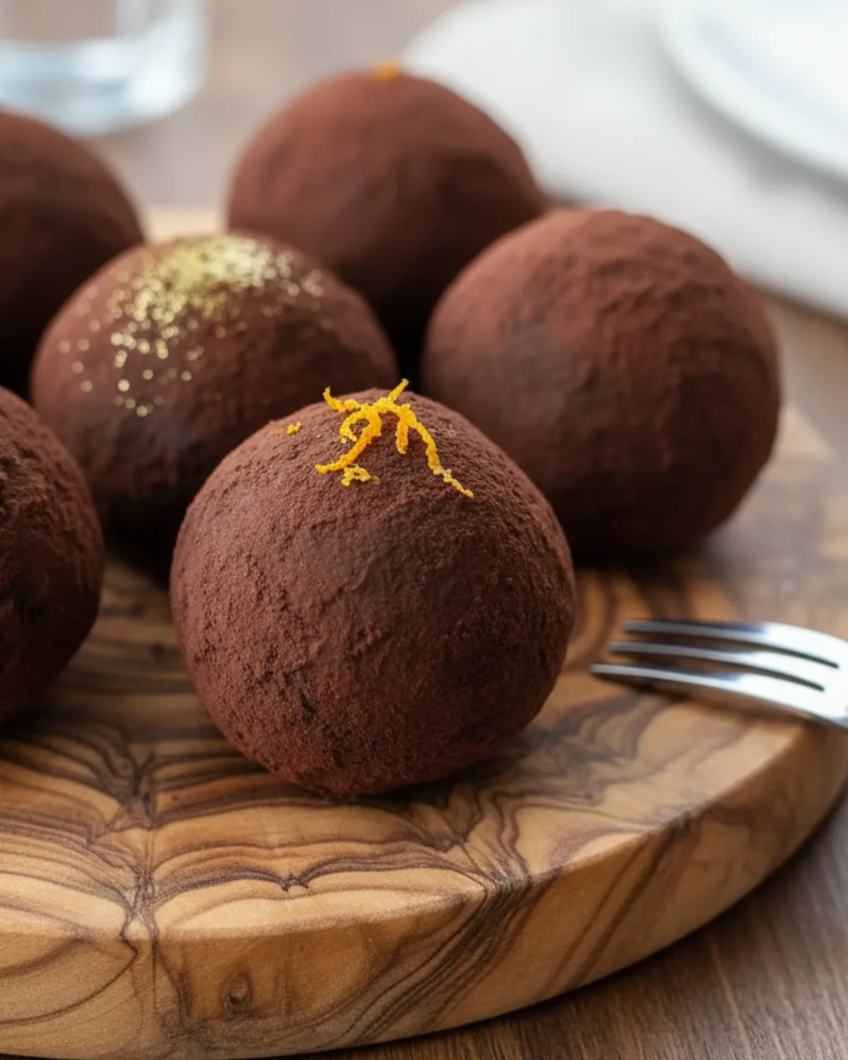 orange chocolate date truffles featured
