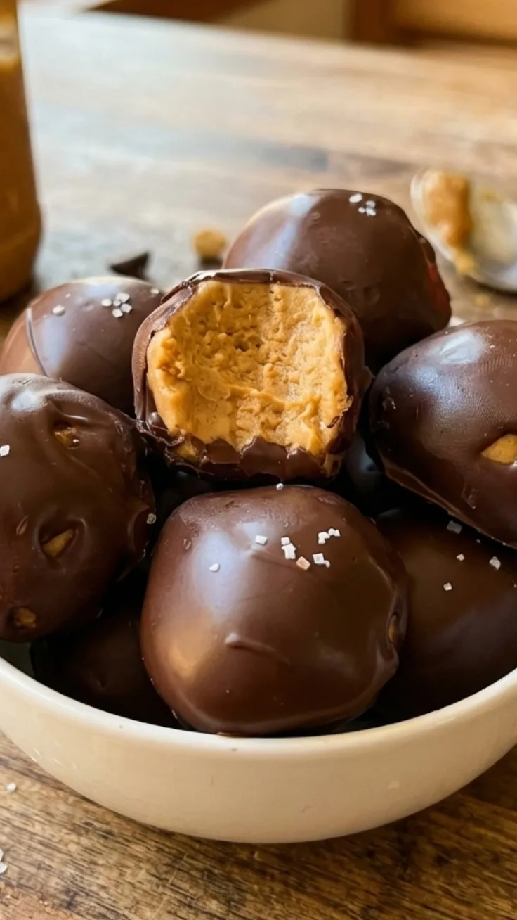 Peanut Butter Chocolate Bites-hero Peanut Butter Chocolate Bites hero