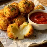 Crispy Cheesy Mozzarella Bites 3 cheesy mozzarella bites featured