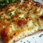 Cottage Cheese Flatbread 2 golden cottage cheese flatbread stacked on plate