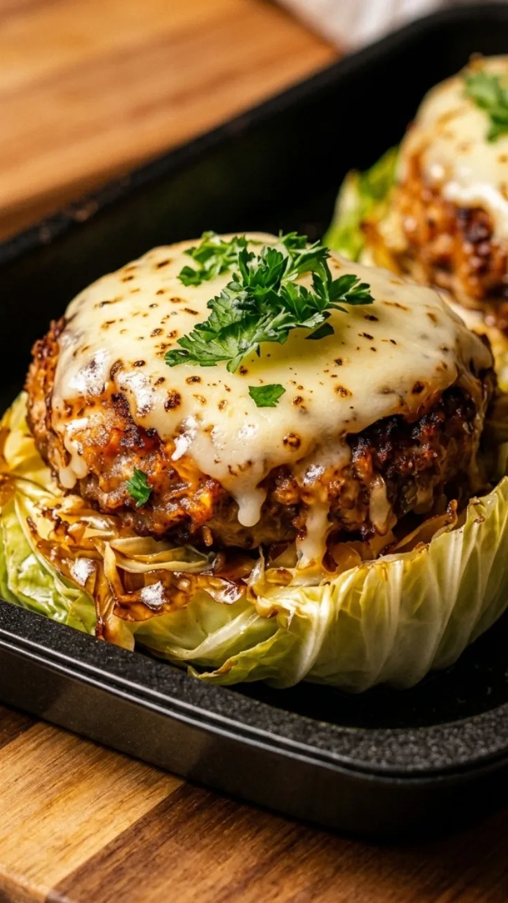 oven-baked-cabbage-burgers-hero crispy golden oven baked cabbage burgers on tray