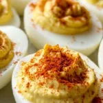 Southern Deviled Eggs (Easy Creamy Appetizer Recipe) 2 DEVILED EGGS hero