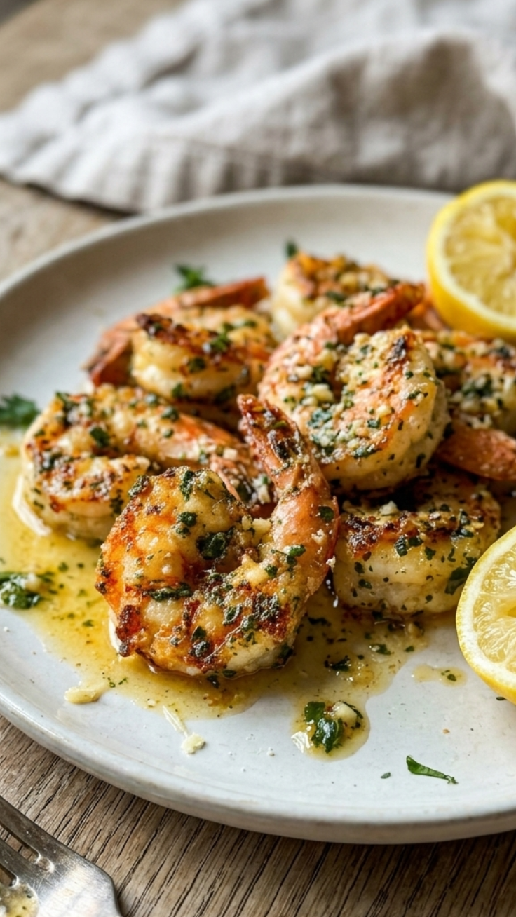Garlic Parmesan Shrimp Skillet hero