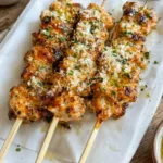 healthy chicken skewers meal