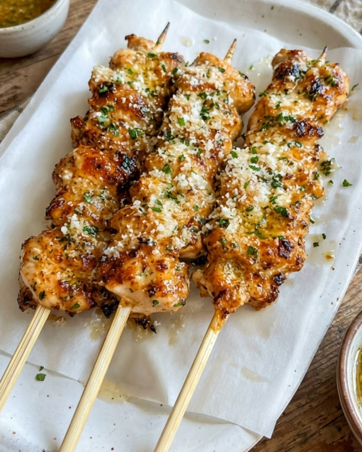 healthy chicken skewers meal