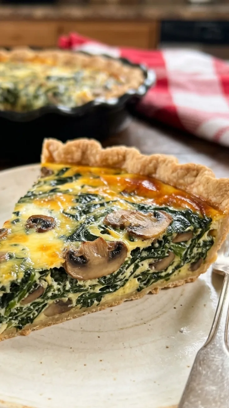 spinach-mushroom-quiche-hero spinach mushroom quiche hero