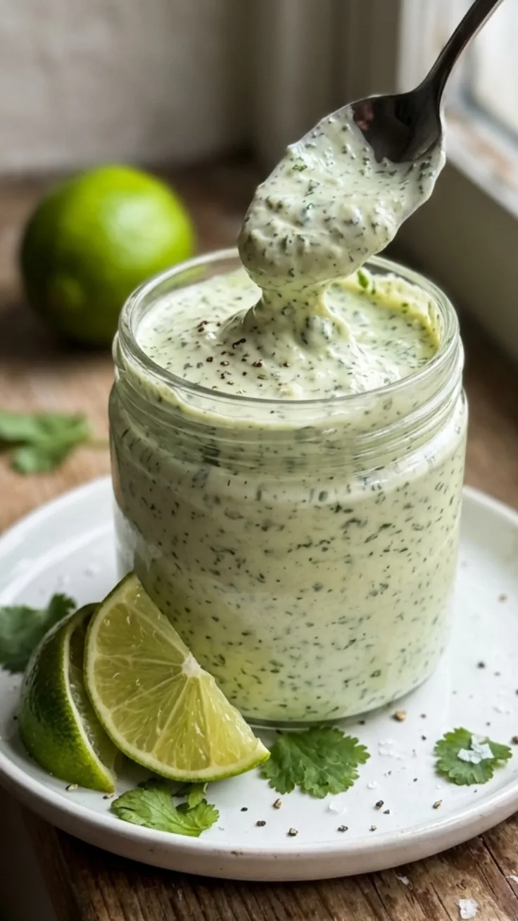 creamy cilantro garlic sauce hero