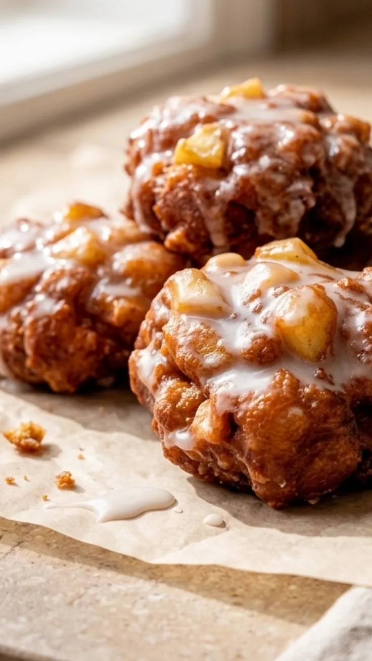 easy homemade apple fritters hero