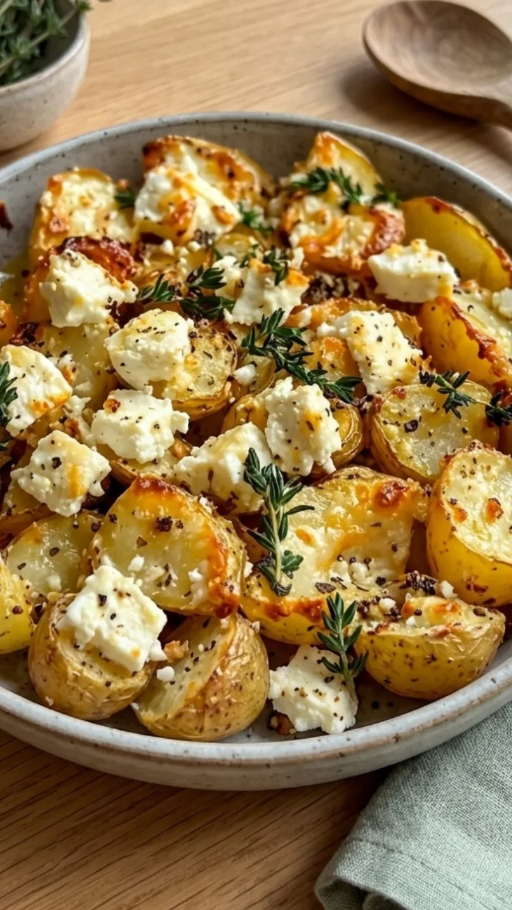 feta roasted potatoes hero