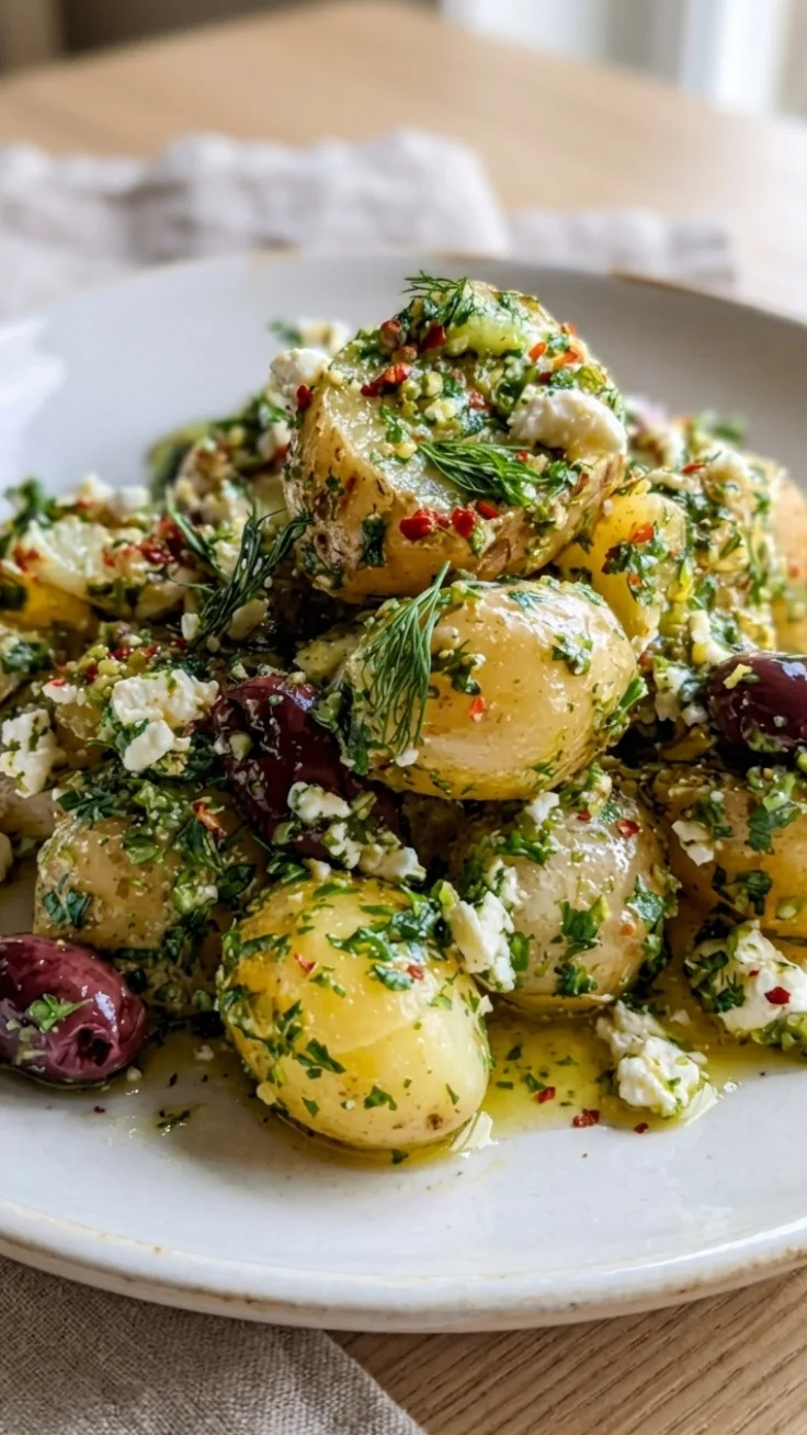mediterranean potato salad hero